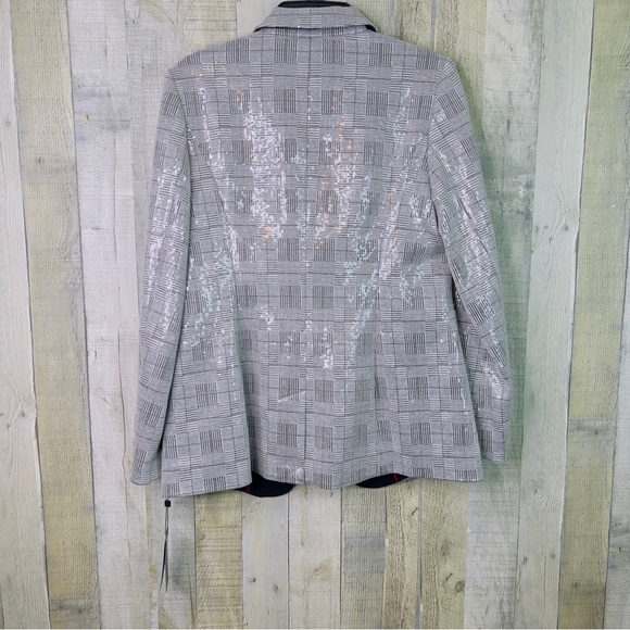 Tommy Hilfiger Size 10 Clear Palette Mixed Patter Black/Gray/White Jacket - Picture 2 of 14